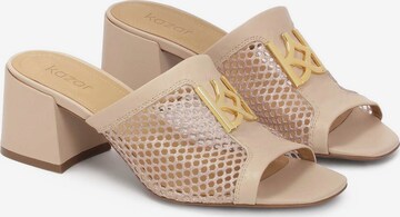 Kazar Mules in Beige