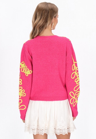 IZIA Gebreid vest in Roze