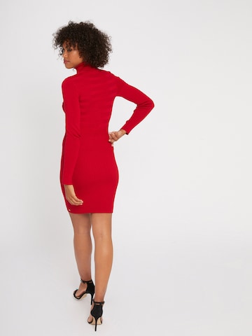 Morgan Knitted dress in Red