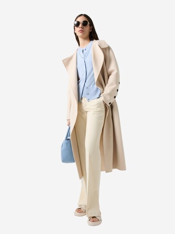 BOGNER Flared Pleat-Front Pants 'Jody' in Beige