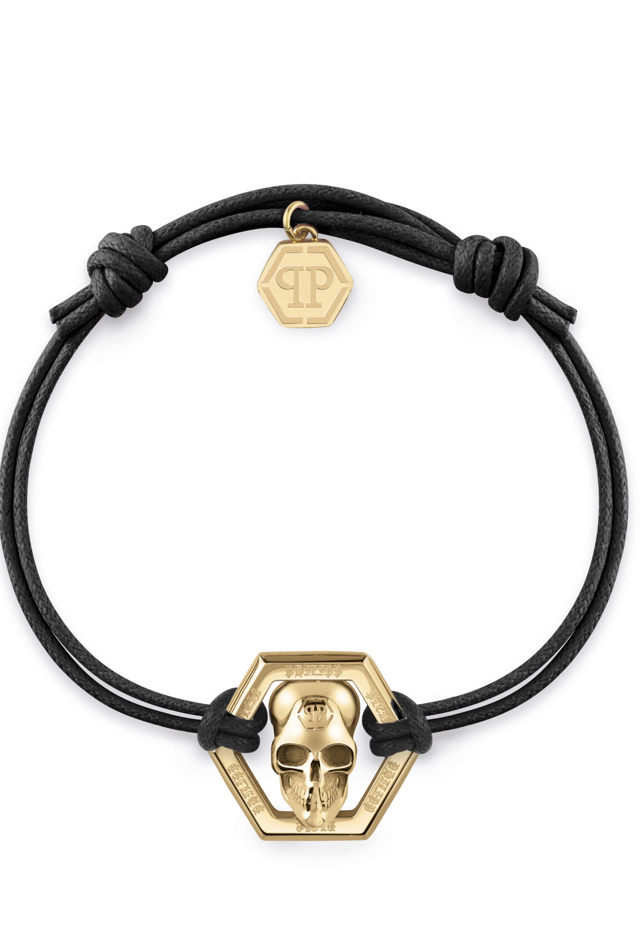 Philipp Plein Jewellery Armband 'Linked' in Schwarz: Vorderseite