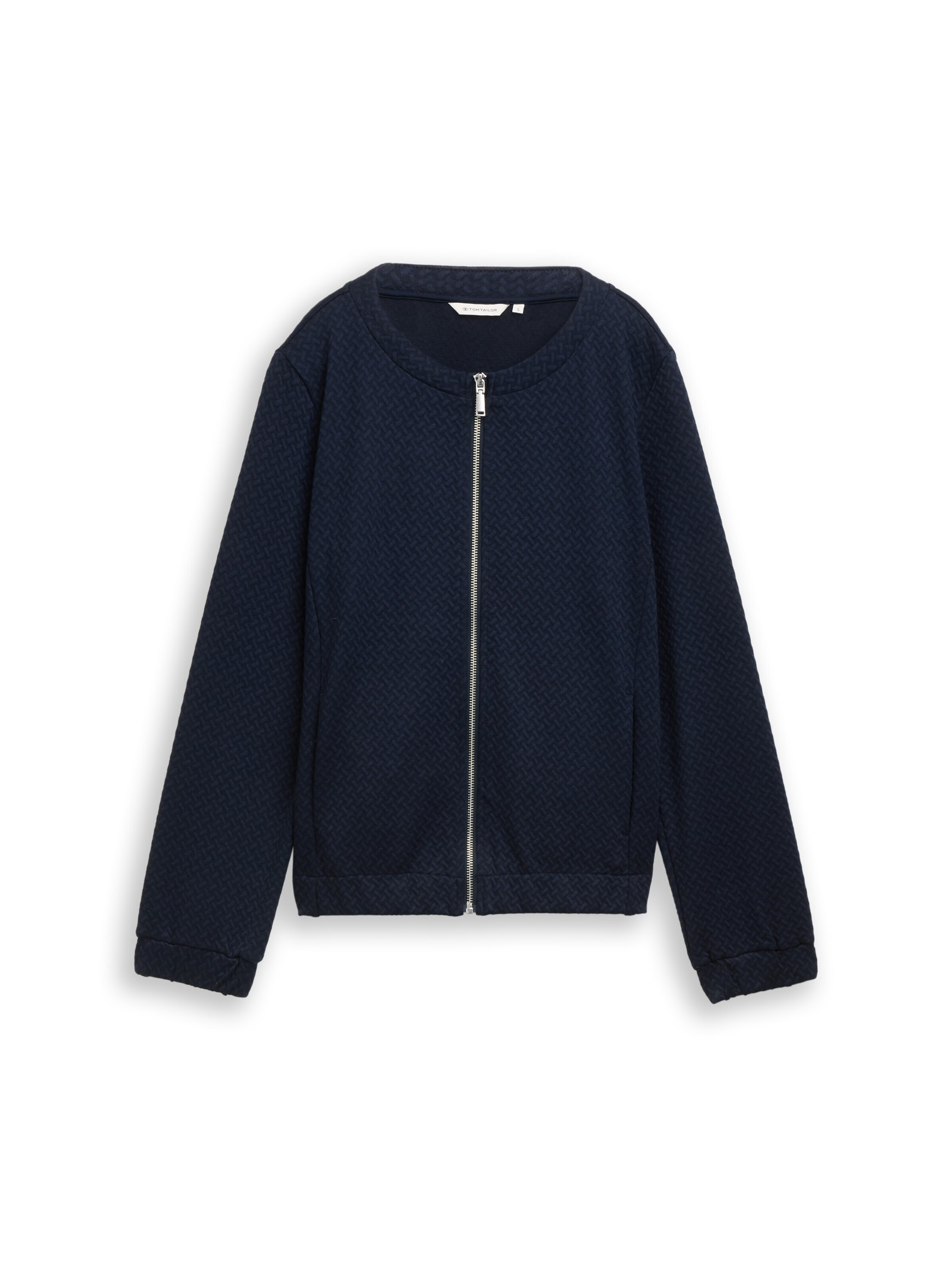 TOM TAILOR Sweat jacket in Blue: front