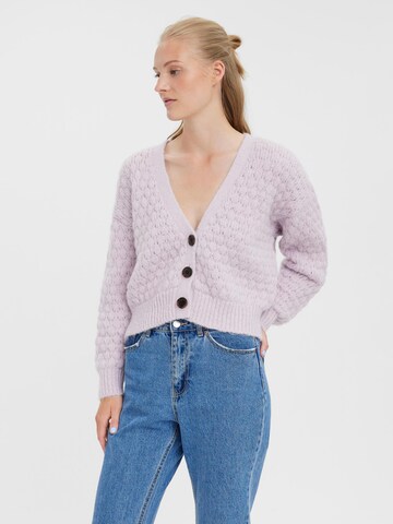 VERO MODA Knit Cardigan 'Winnie' in Purple: front