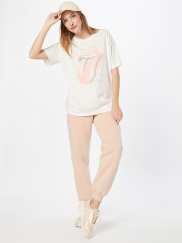 American Eagle - Camisa oversized 'ROLLING STONES' em branco