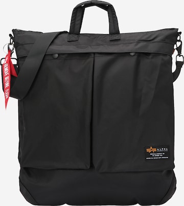 ALPHA INDUSTRIES Skuldertaske i sort