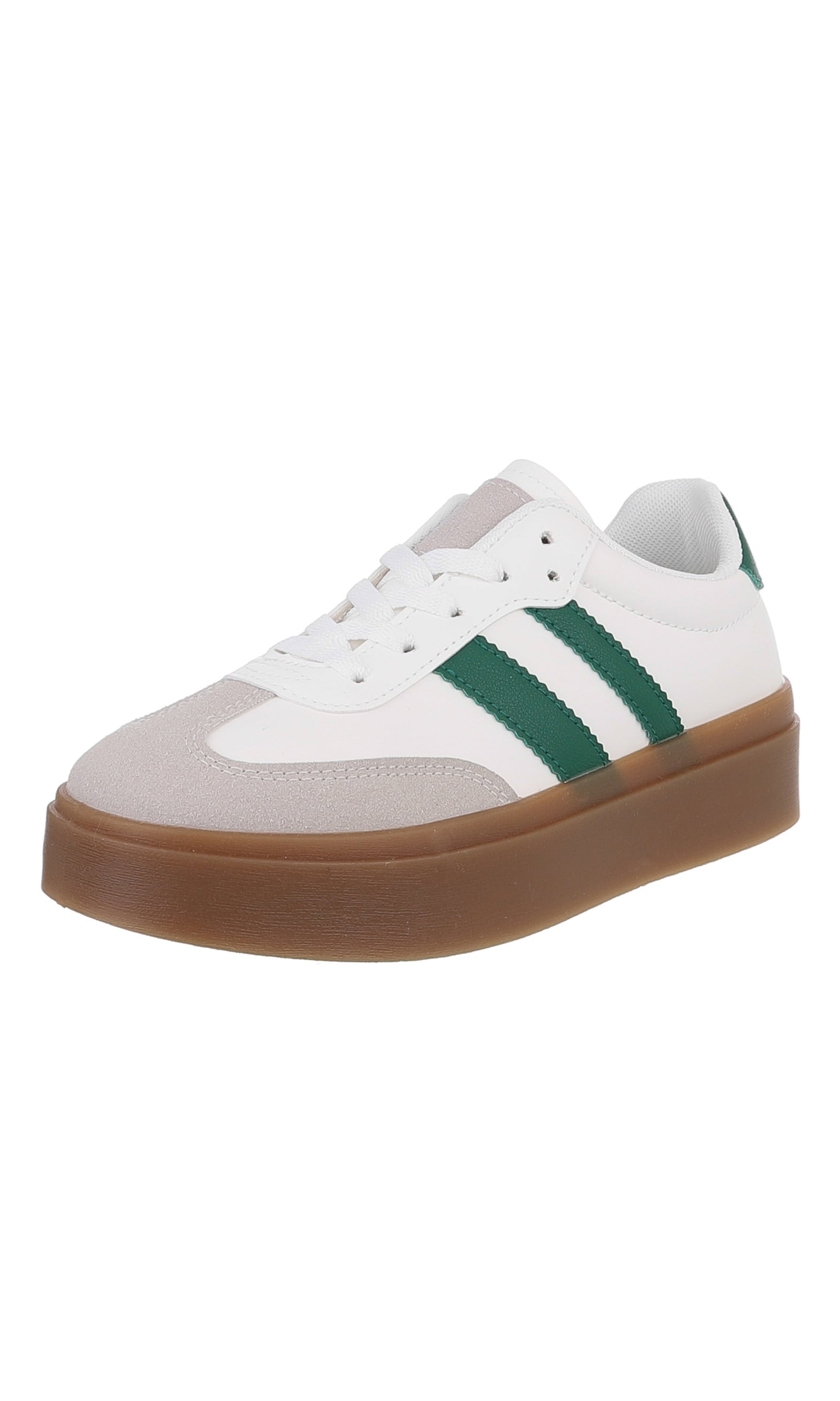 Ital-Design Sneaker in 36 in grau / grün / weiß, Produktansicht