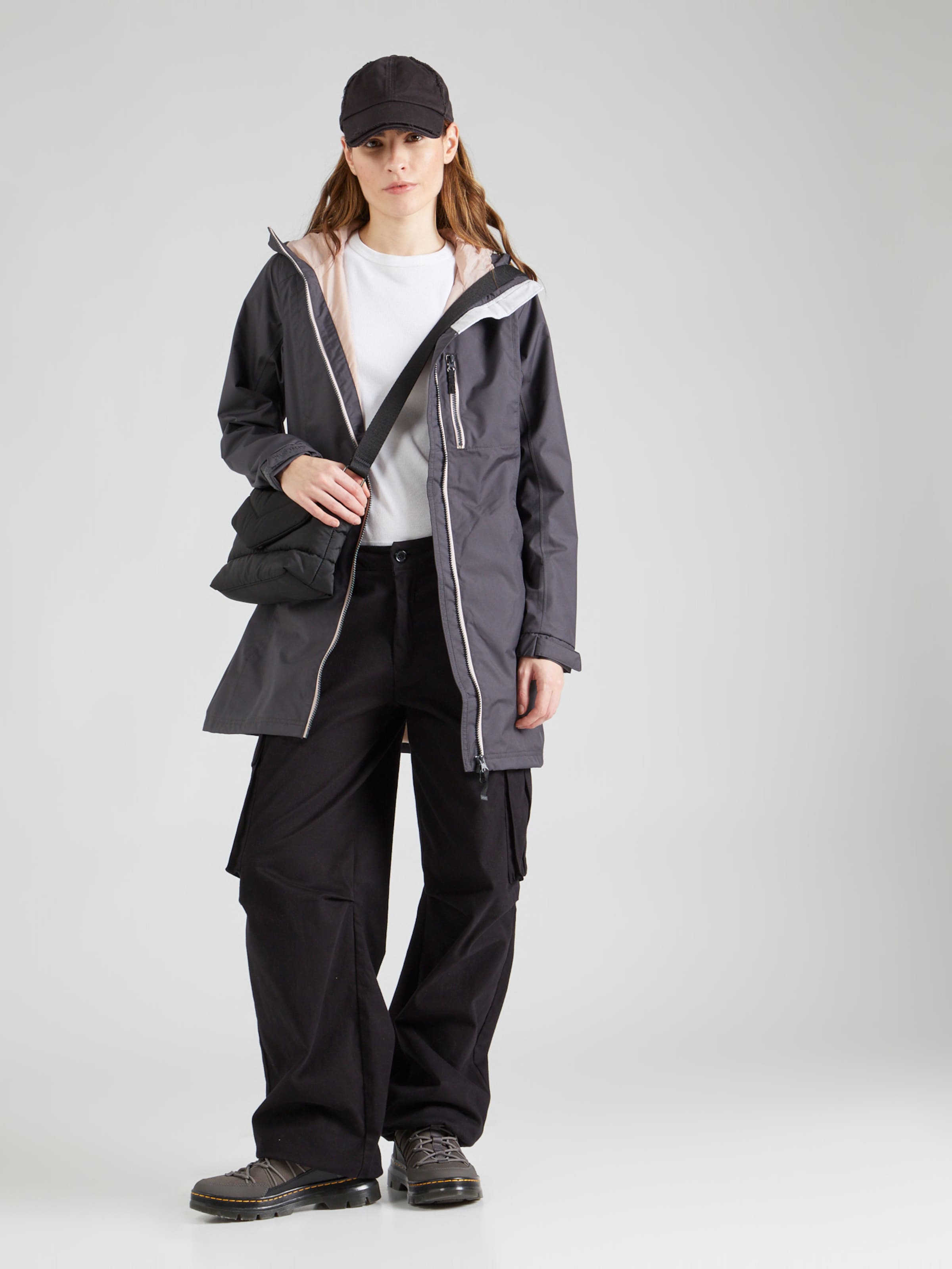 HELLY HANSEN Raincoat BELFAST in Dark Grey ABOUT YOU