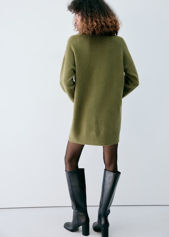MANGO Knit dress 'TALDORA' in Green