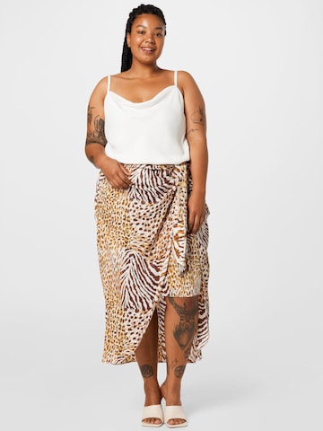 River Island Plus Skirt in Beige