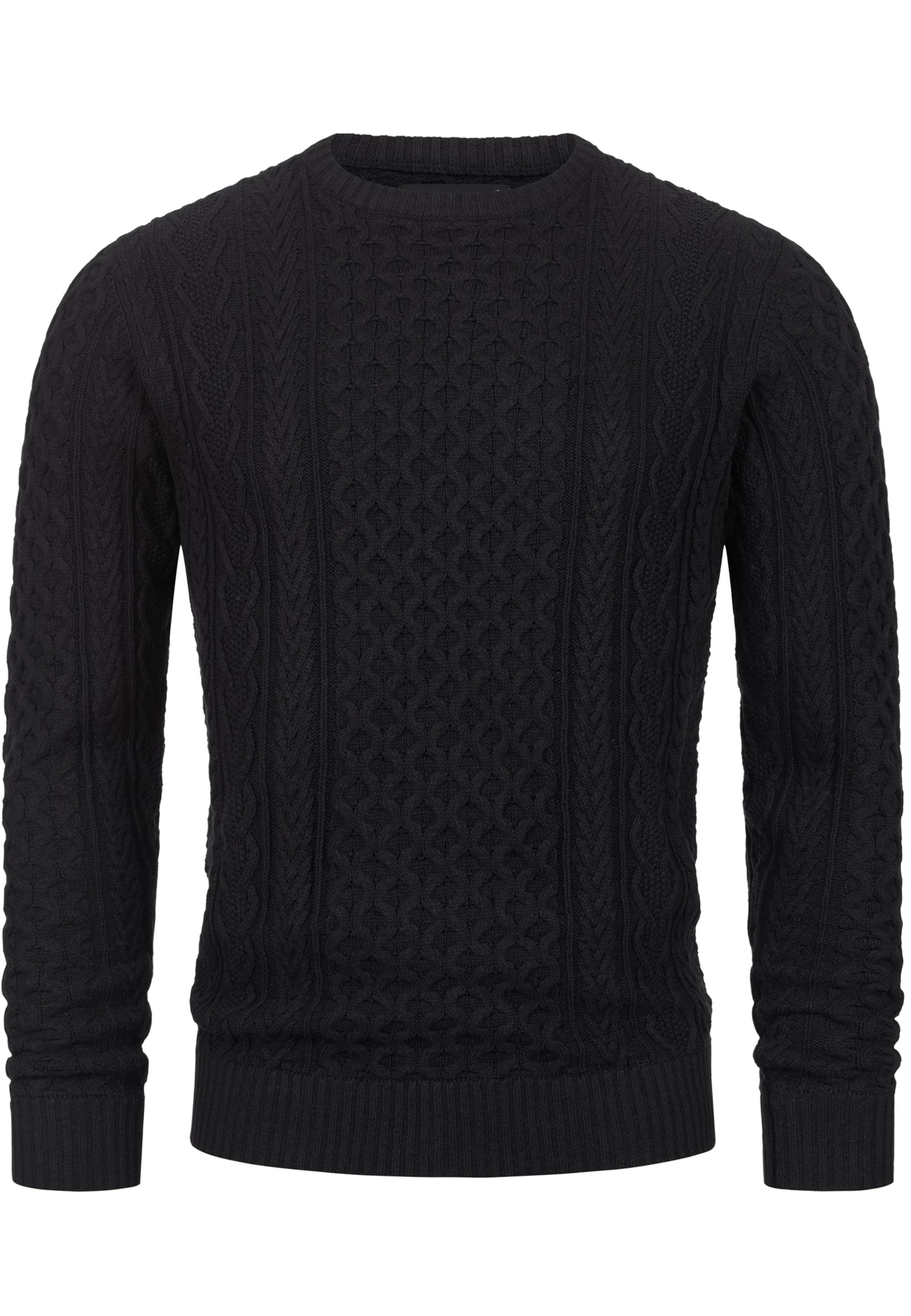 INDICODE JEANS Sweater in Black: front