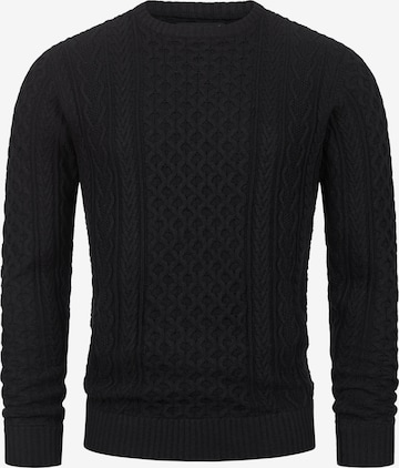 INDICODE JEANS Sweater in Black: front