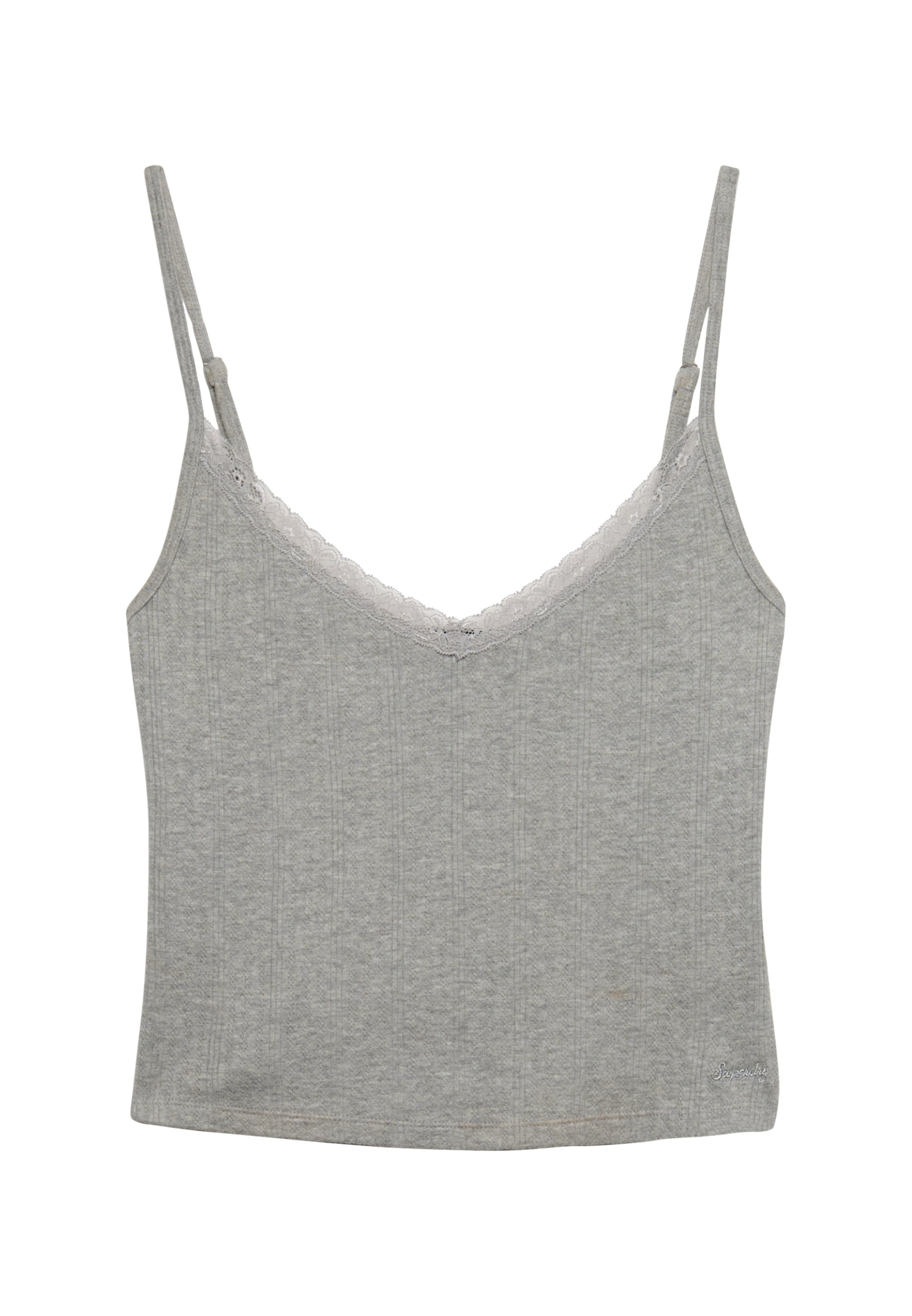 Superdry & Co Top in Grijs: voorkant