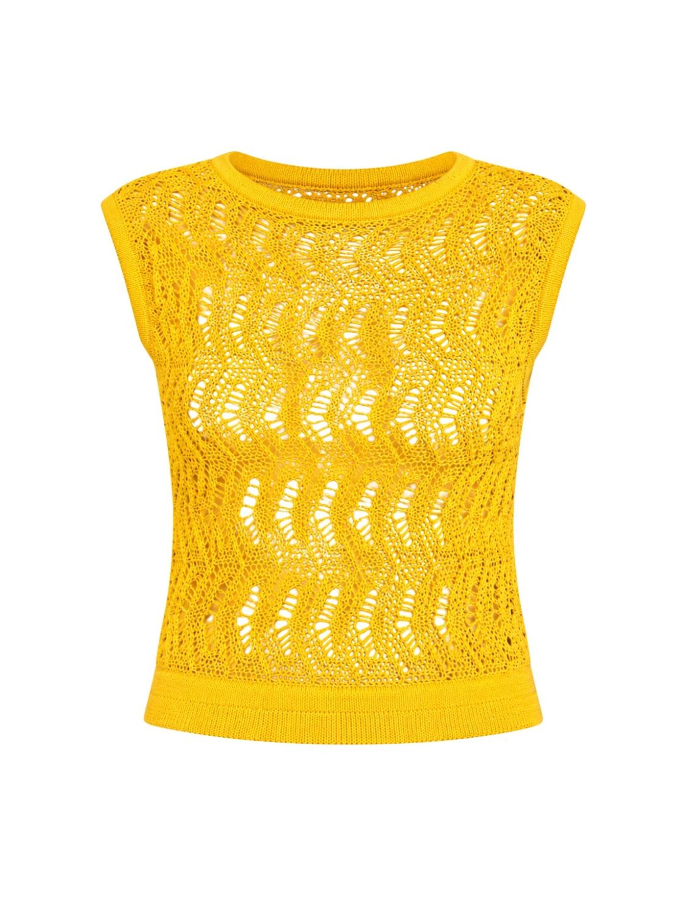 Süel knitwear Sticktop 'Narcissus'‌‌‌‌‌‌‌ in Gelb: Vorderseite