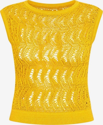 Süel knitwear - Top de punto 'Narcissus' en amarillo: frente