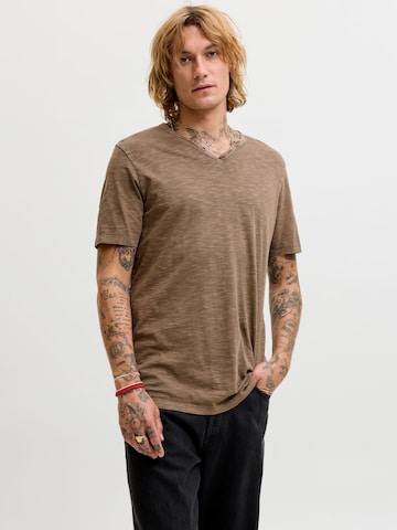 JACK & JONES Regular fit Shirt 'JJESplit' in Bruin: voorkant