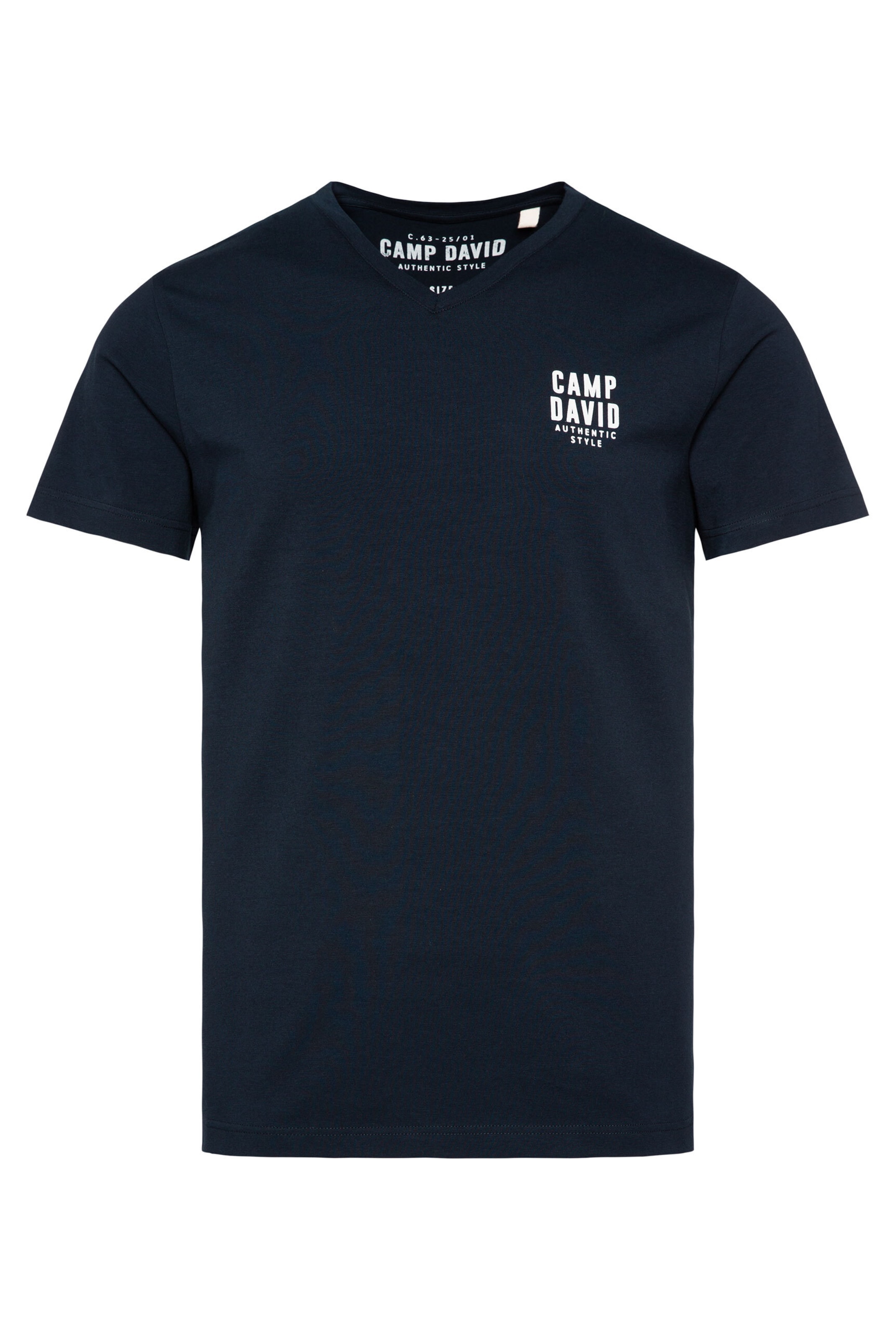 T-Shirt CAMP DAVID en bleu : devant