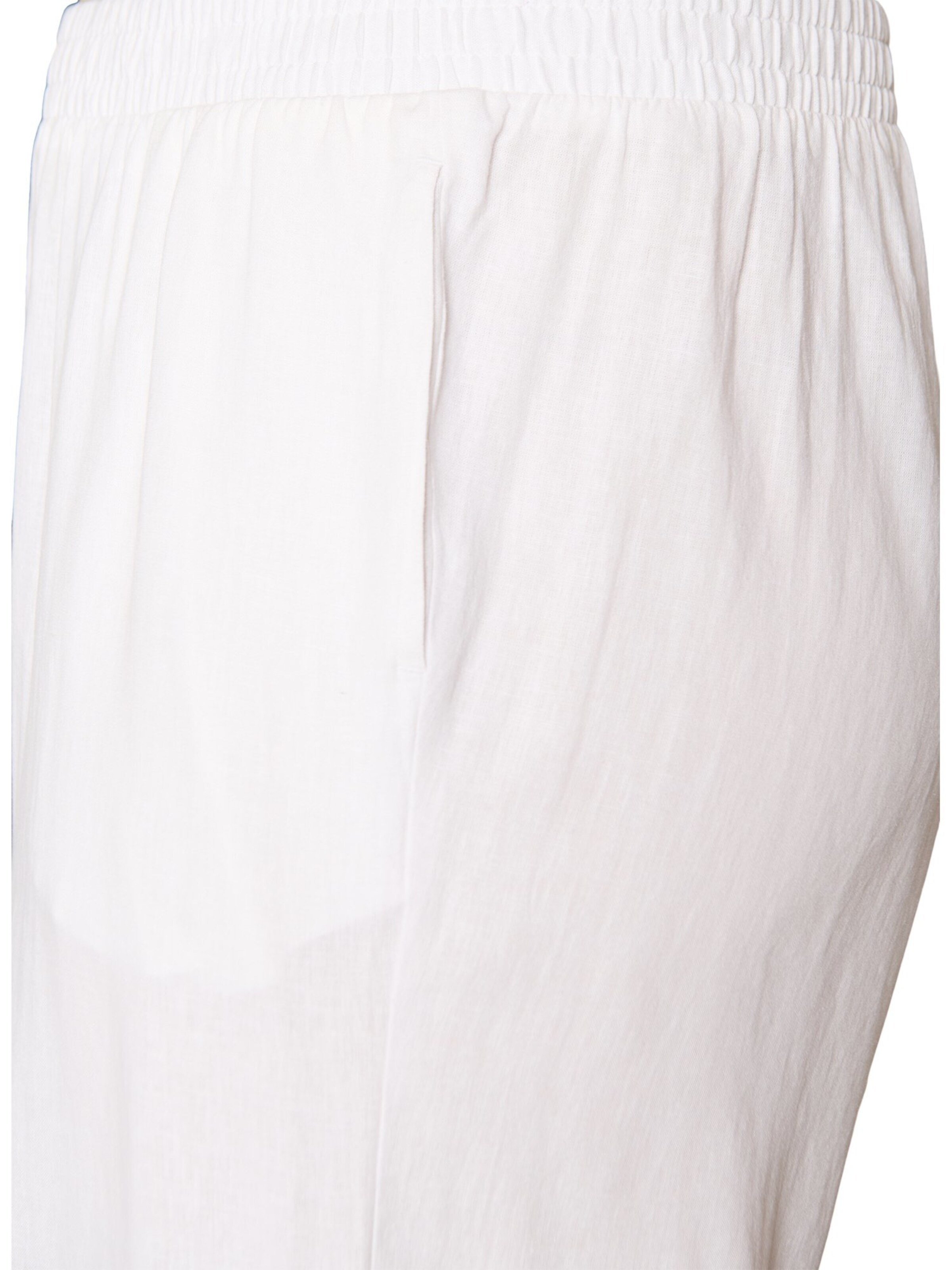 Wide leg Pantaloni 'VLINE' de la Zizzi pe alb