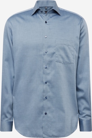 Chemise business ETERNA en bleu : devant