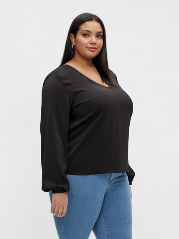 EVOKED Blouse 'VIPALLA' in Zwart: voorkant