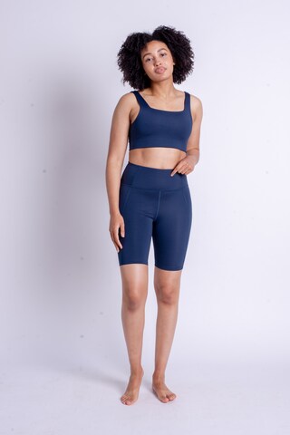 Girlfriend Collective Skinny Workout Pants in Blue