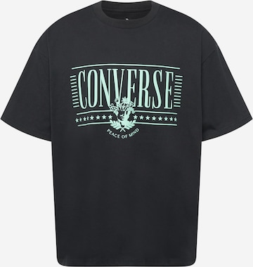 CONVERSE - Camiseta en negro: frente