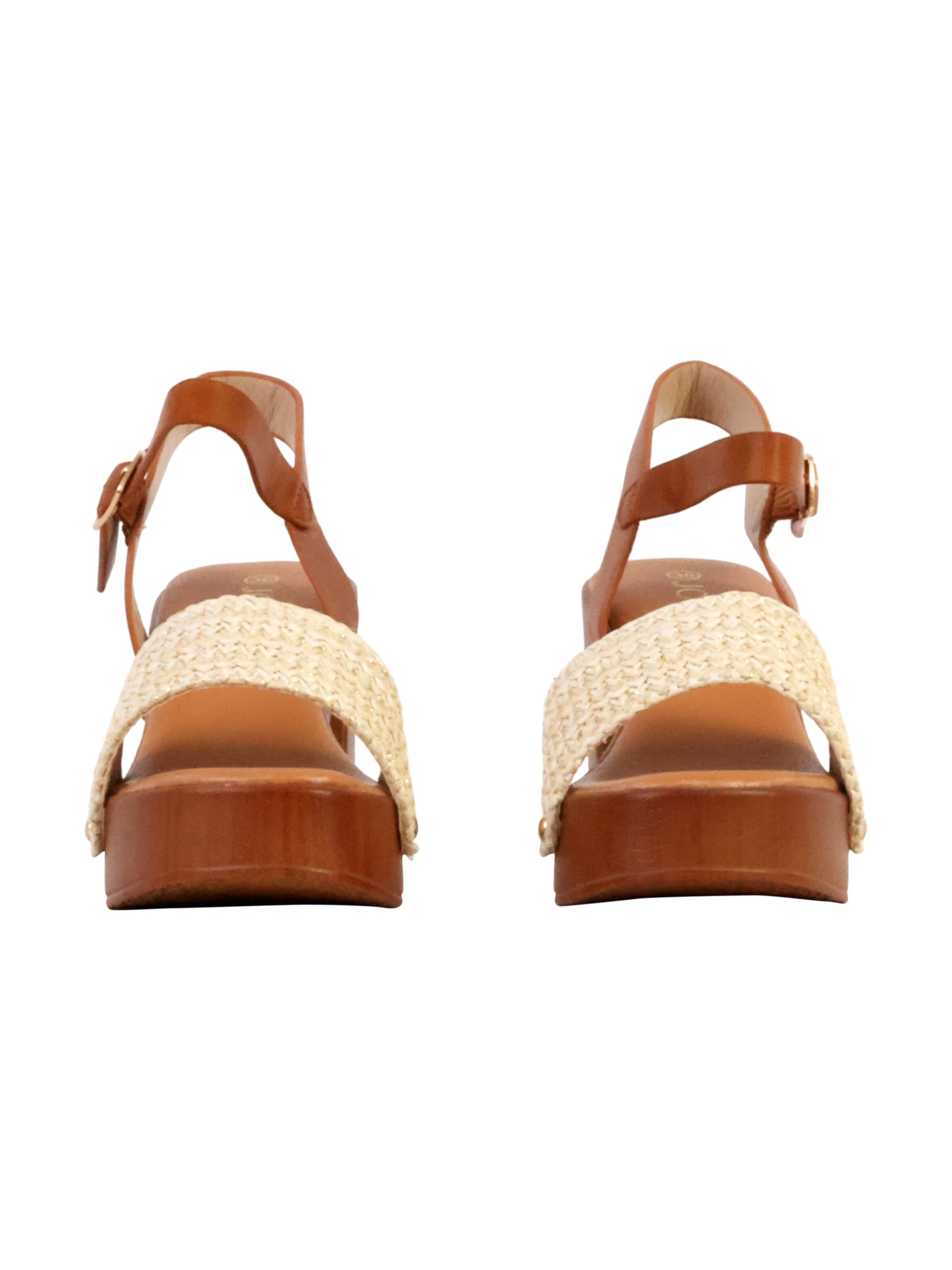 Sandales 'Sandalen mit Absatz und Riemchen' Joia en beige