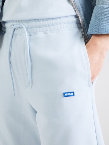 HUGO Loosefit Παντελόνι 'Nasensio' σε μπλε