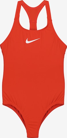 NIKE Bralette Athletic Swimwear in Red: front