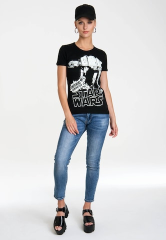 LOGOSHIRT Shirt 'AT-AT' in Zwart