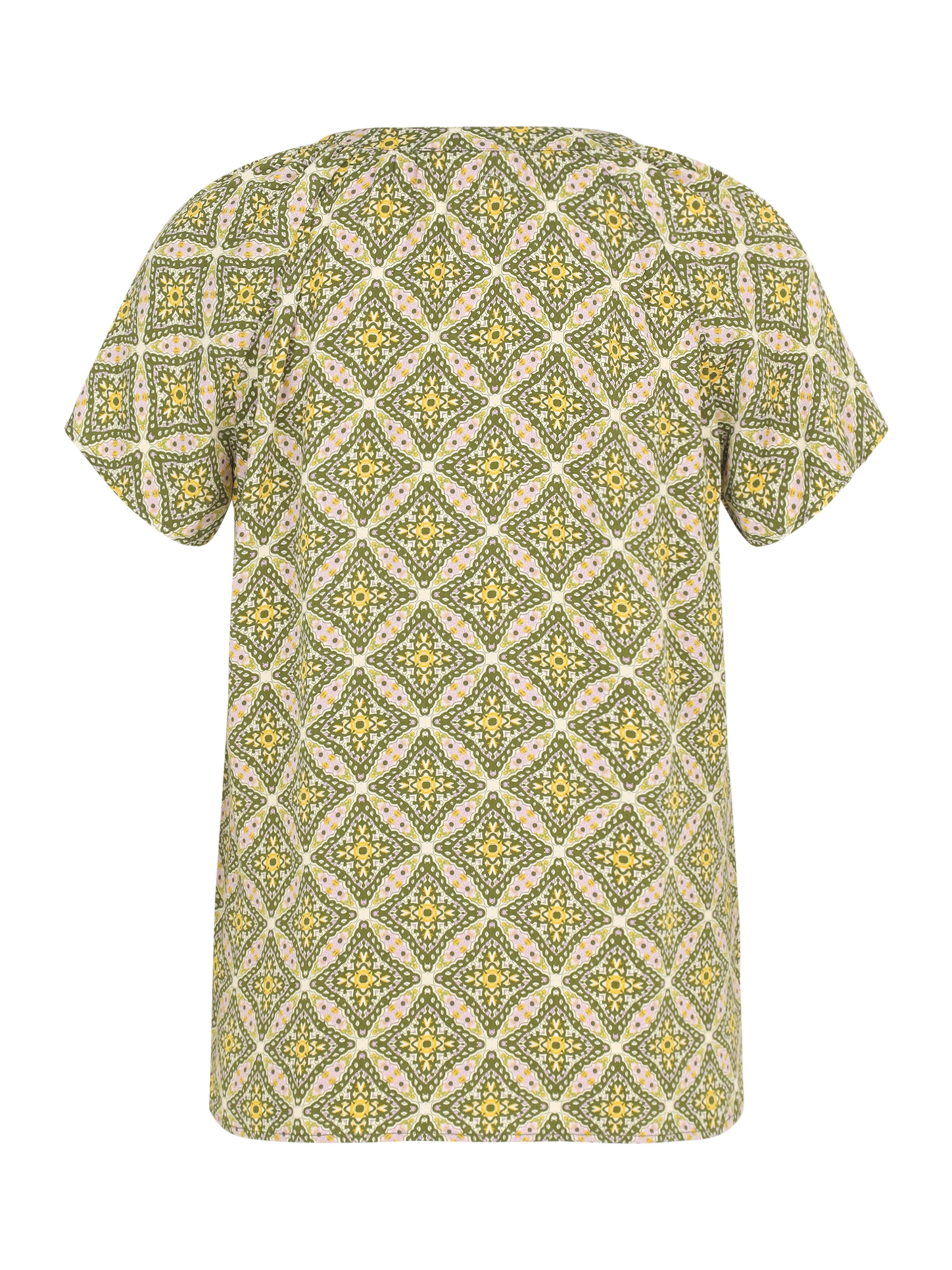 Cartoon Bluse in Grün