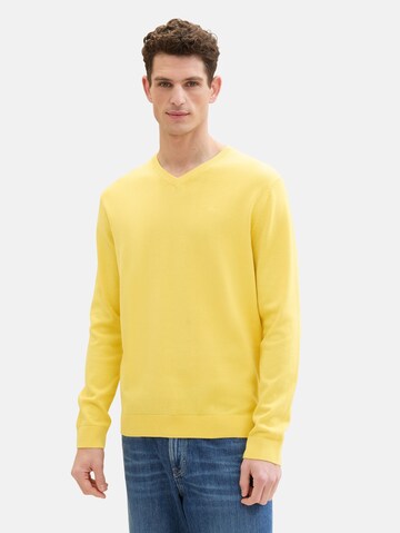 Pull-over TOM TAILOR en jaune : devant