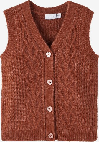 NAME IT Vest in Brown: front