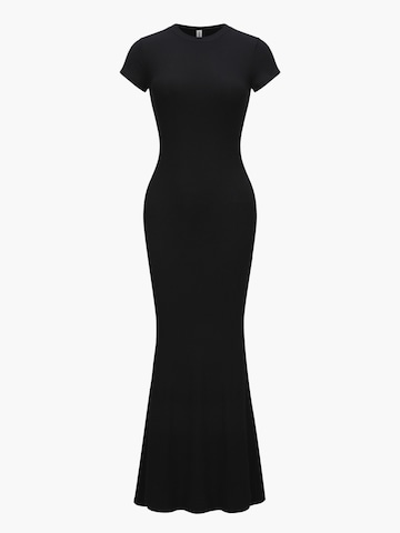Abito 'Ribbed T-Shirt Maxikleid' di cfab (formerly creamy fabrics) in nero: frontale