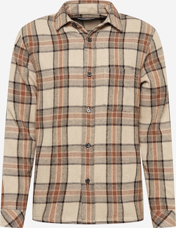 Samsøe Samsøe Comfort fit Button Up Shirt 'Waltones' in Brown: front