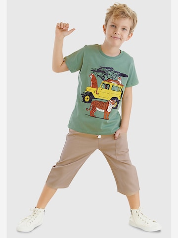 Set 'Safari' di Denokids in verde: frontale