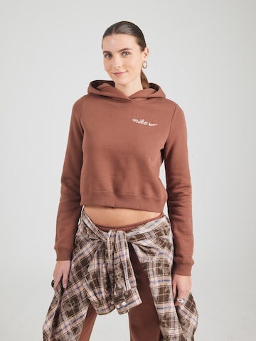 Nike Sportswear Tréning póló 'Phoenix Fleece' - barna: elől