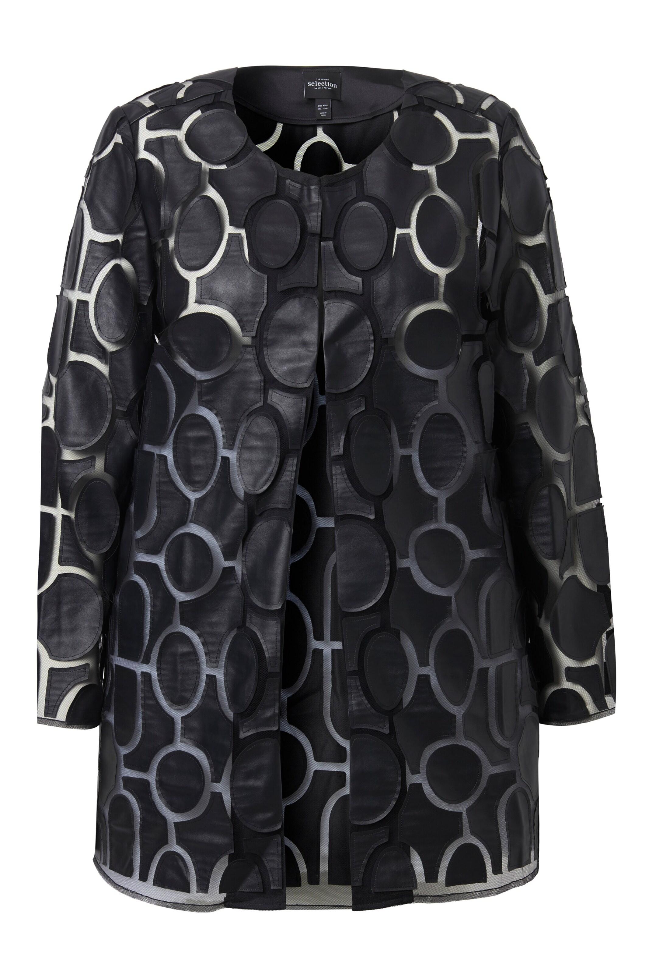 Ulla Popken Tussenjas in Zwart: voorkant