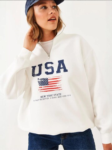Bianco Lucci Sweatshirt in Weiß