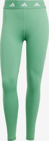 ADIDAS PERFORMANCE Spodnie sportowe 'Techfit' w kolorze zielony: przód