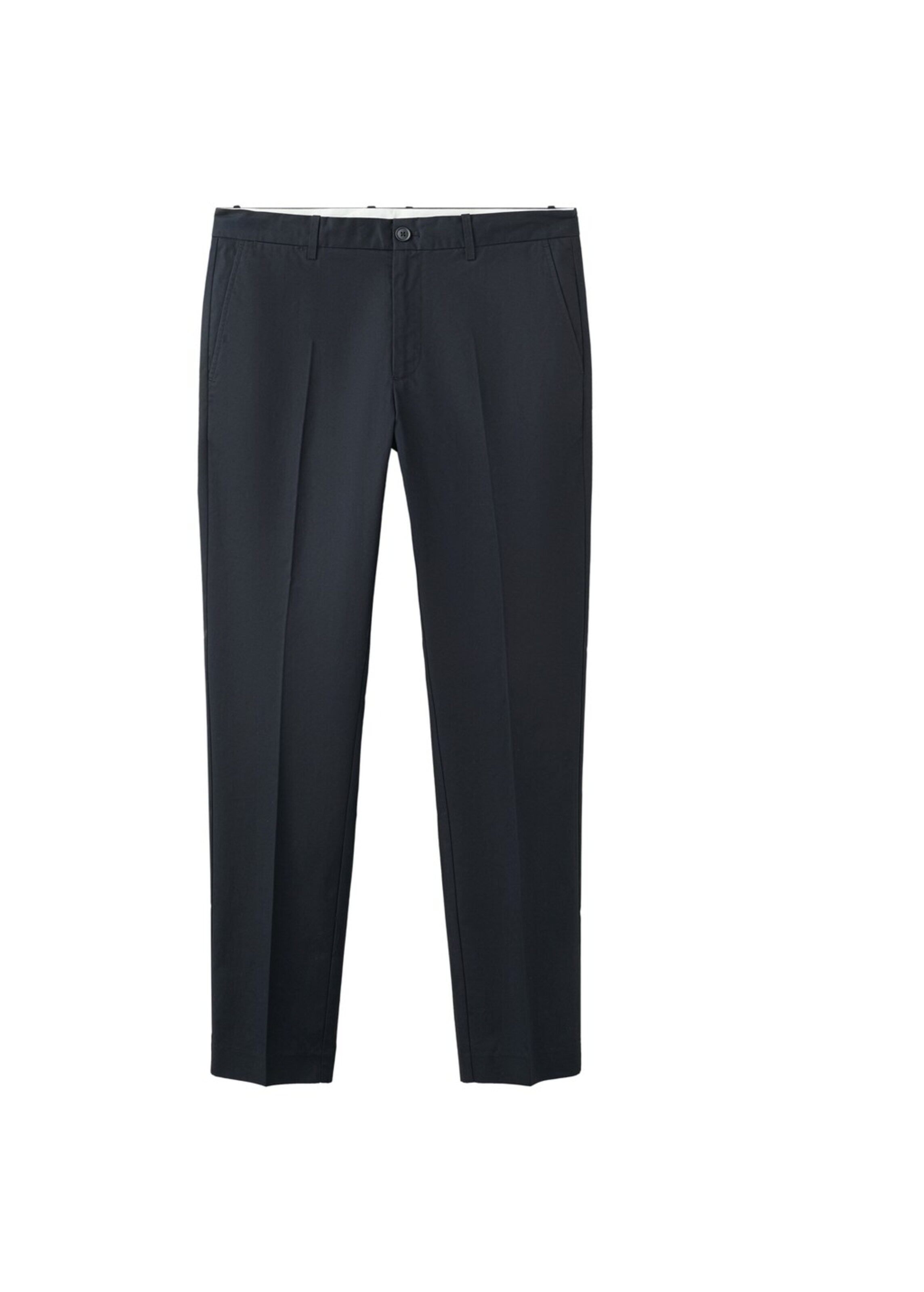 MANGO MAN Regular Pleat-Front Pants 'Gaspar' in Blue: front