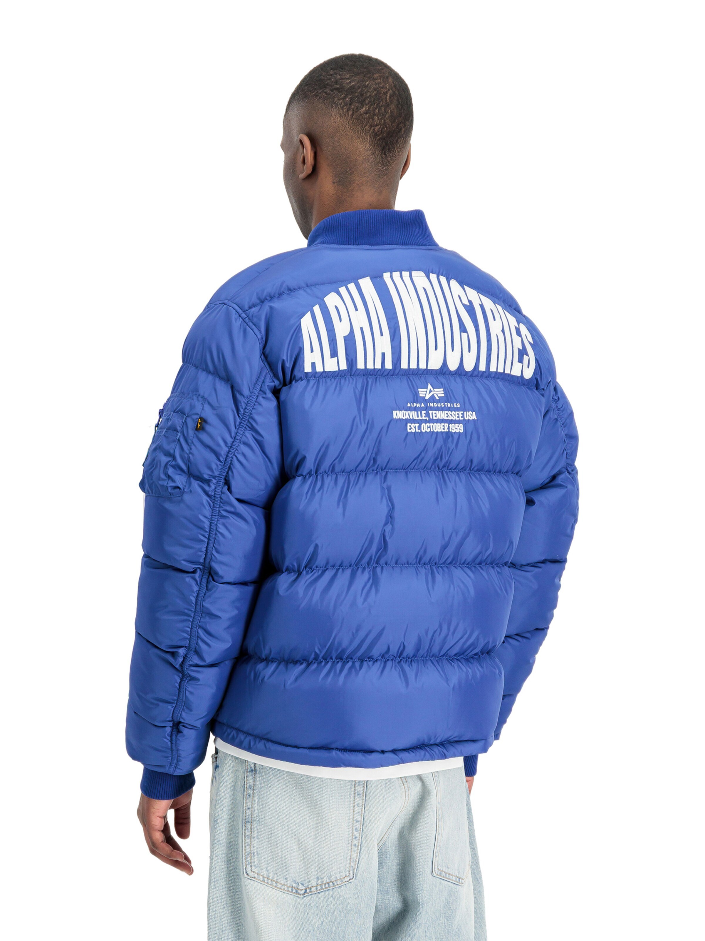 ALPHA INDUSTRIES Winter Jacket 'MA-1' in Blue
