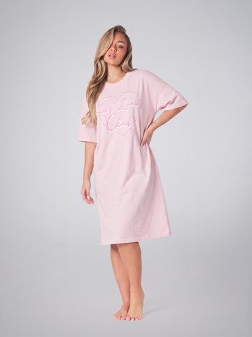 LEAFLETIC Oversized jurk 'Leafletic Women’s Oversize T-Shirt' in Roze