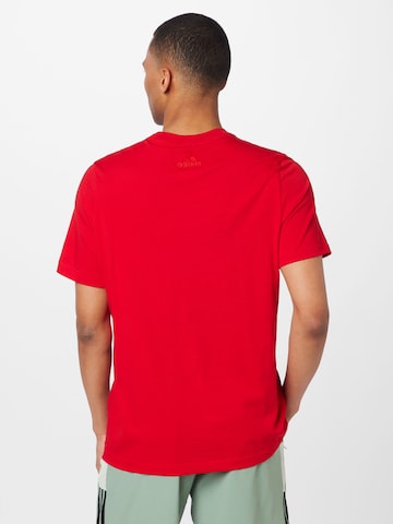 ADIDAS SPORTSWEAR - Camisa 'Essentials' em vermelho