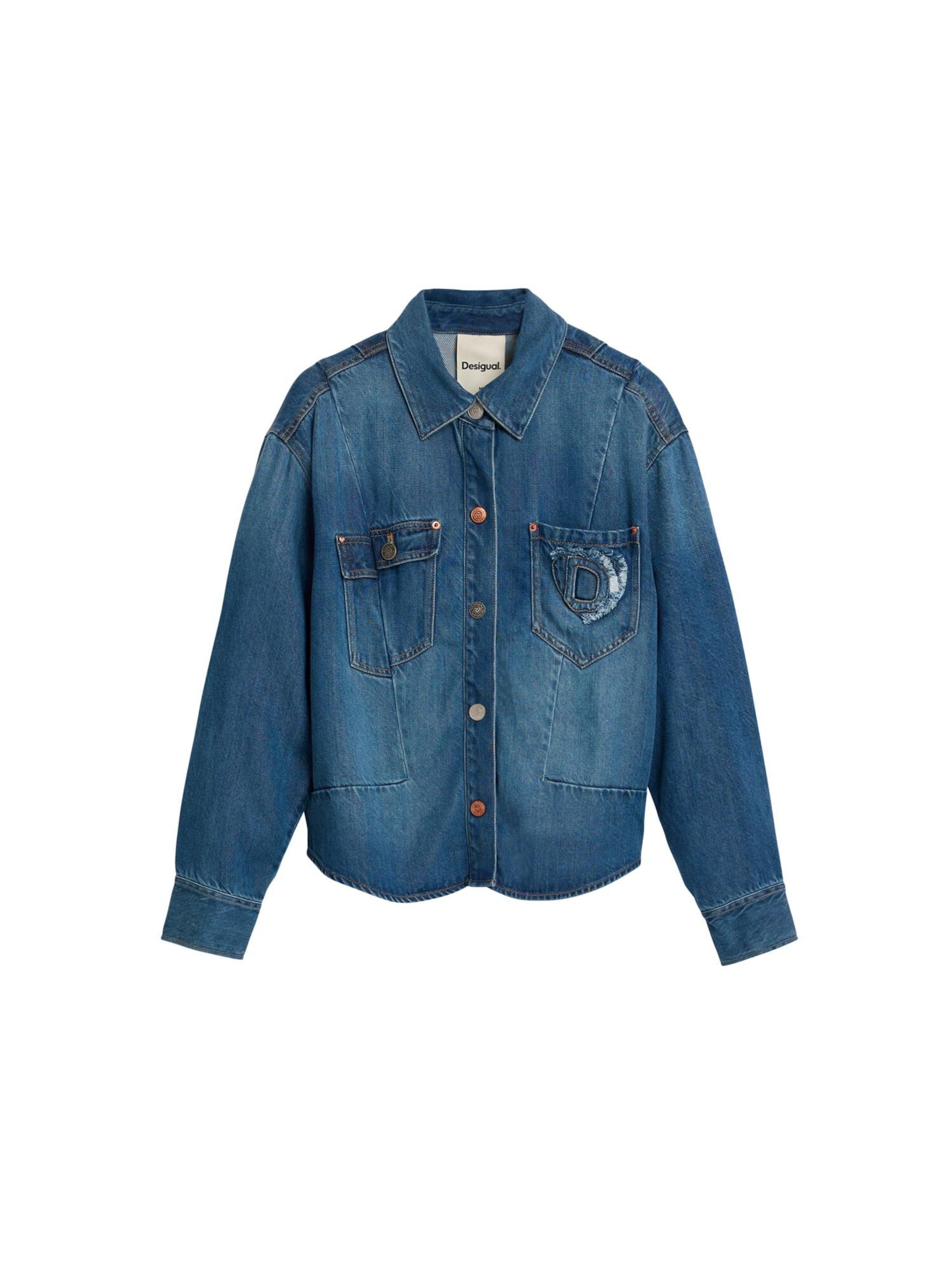 Desigual - Chaqueta de entretiempo en azul: frente