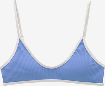 Pull&Bear T-shirt Bikini top in Blue: front