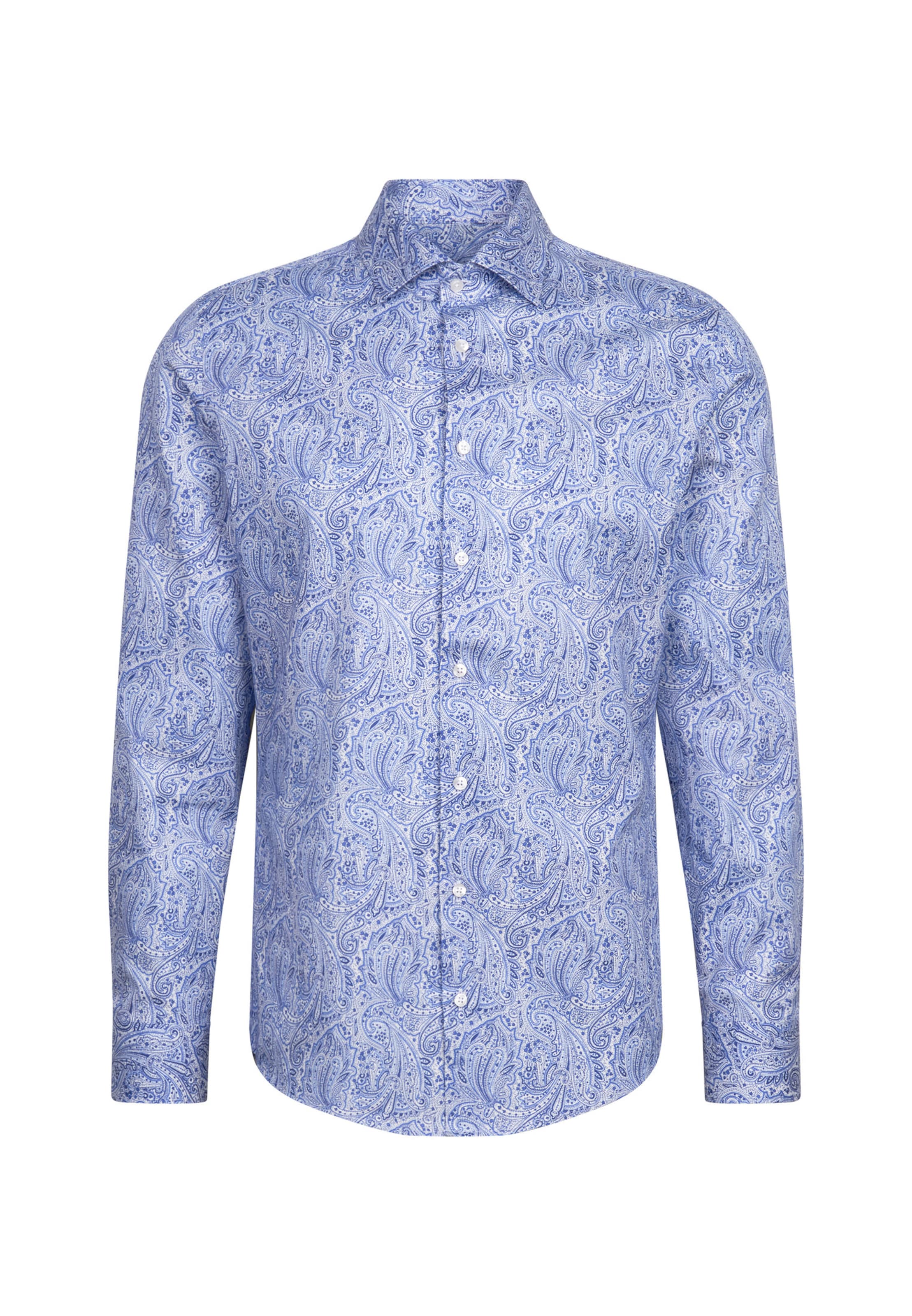 Fit confort Chemise business 'Schwarze Rose' SEIDENSTICKER en bleu