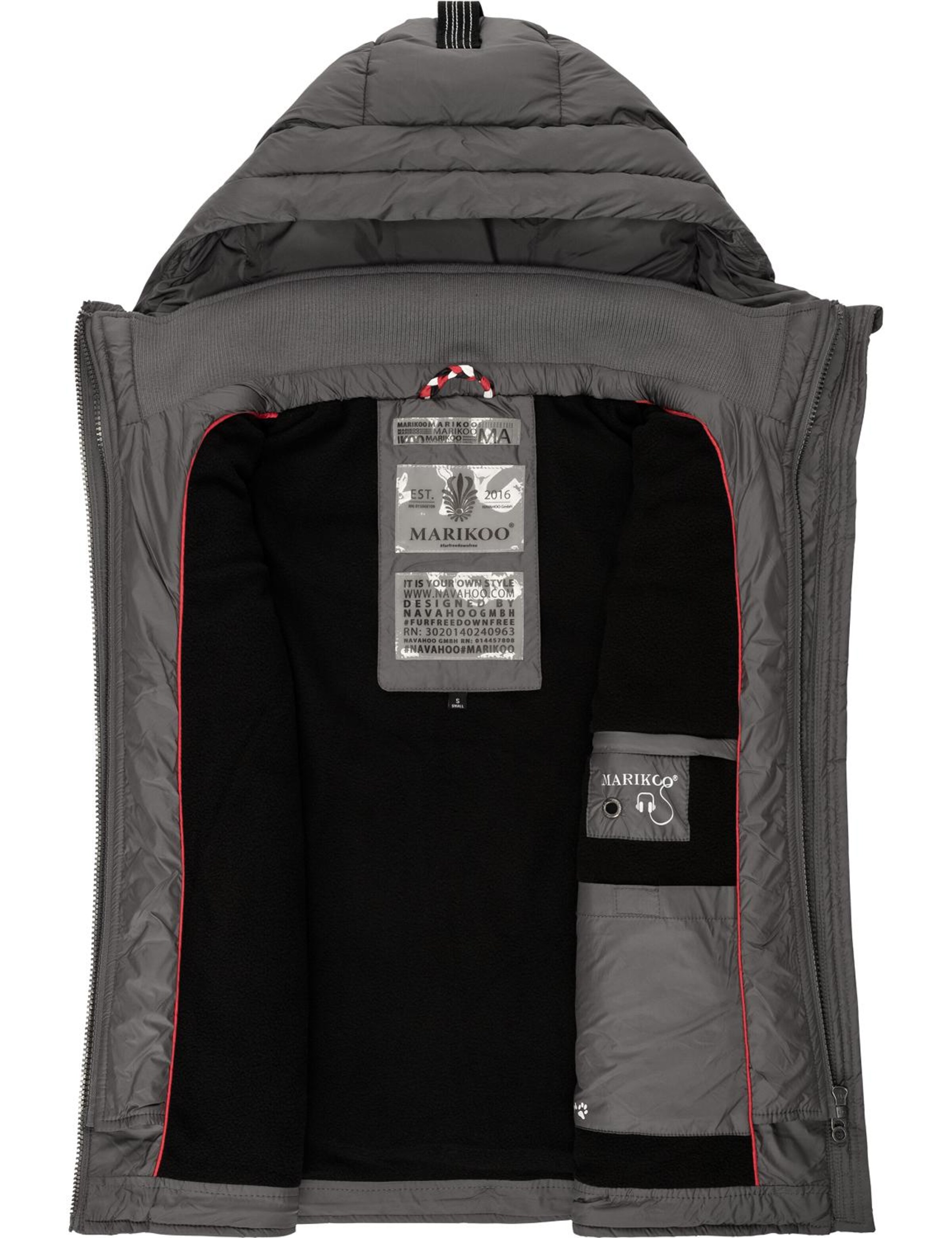 MARIKOO Vest 'Taisaa' in Grey