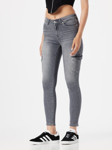 ONLY Skinny Cargo Jeans in Grey: front