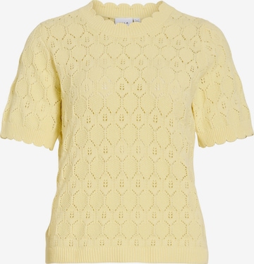 VILA Gebreide bodywarmer 'VILowen' in Geel: voorkant