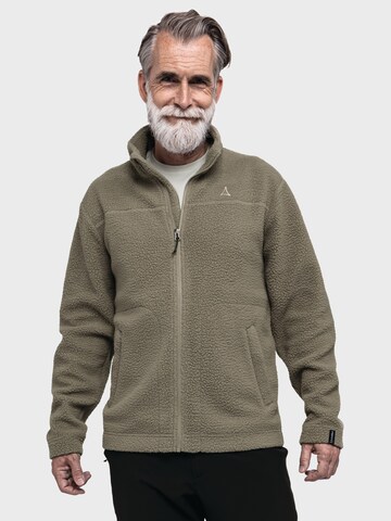 Veste en polaire fonctionnelle ' Urban CIRC Fleece Jk Style Purga MNS ' Schöffel en marron : devant